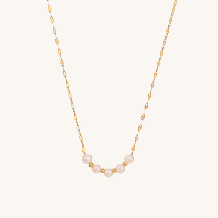 Shop Pearl Lip Chain Necklace | 18K Gold Plated Palmonas-2