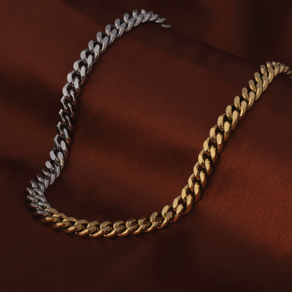 Bi-Metal Cuban Chain Necklace