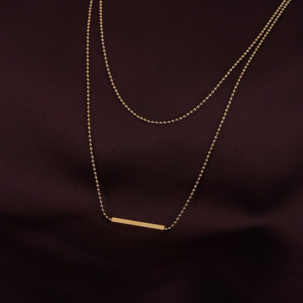 Gilded Whispers Dainty Gold Layered Necklace