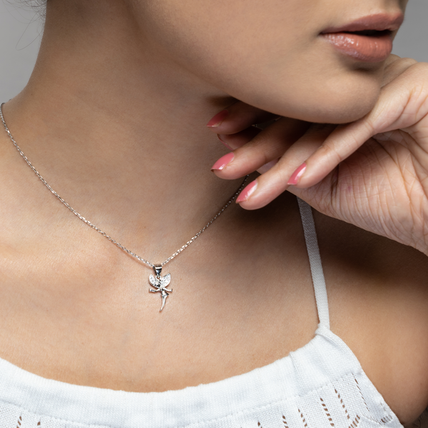 Angel Silver Pendant with Chain