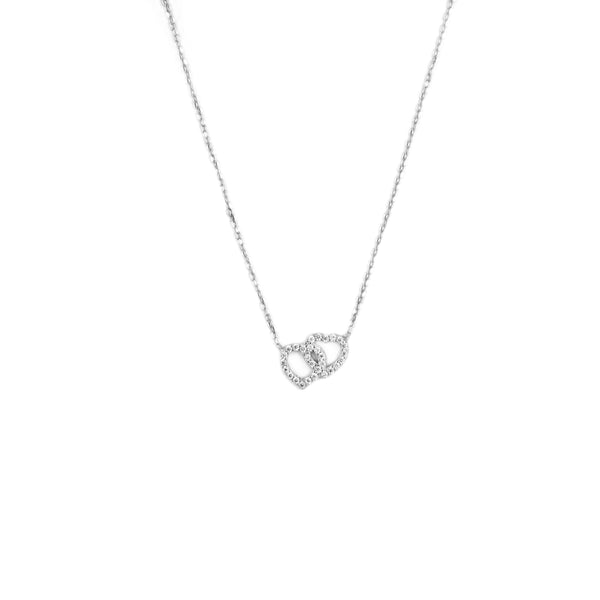 Entangled Heart Silver Necklace
