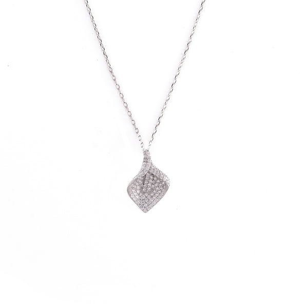 Arum Lily Silver Pendant with Chain