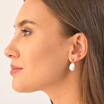 Shop Pearl Drop Earrings | 18k Gold Plated Palmonas-9