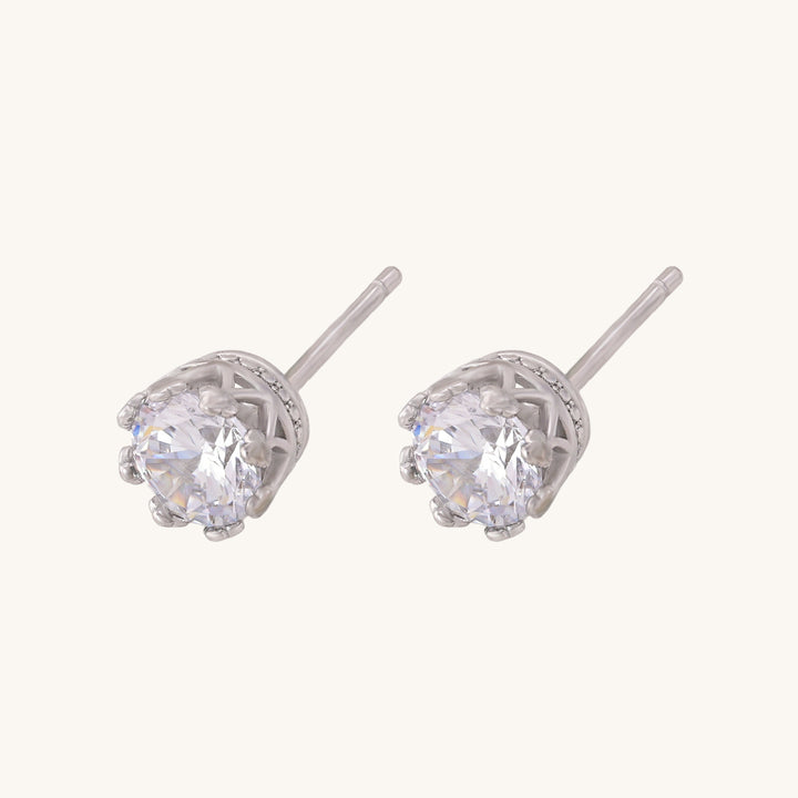 Shop Crown Star Stud Earrings- 925 Silver Palmonas-3