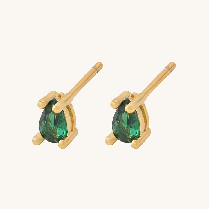 Shop Stone Drop Stud Earrings- 18k Gold Plated Palmonas-18