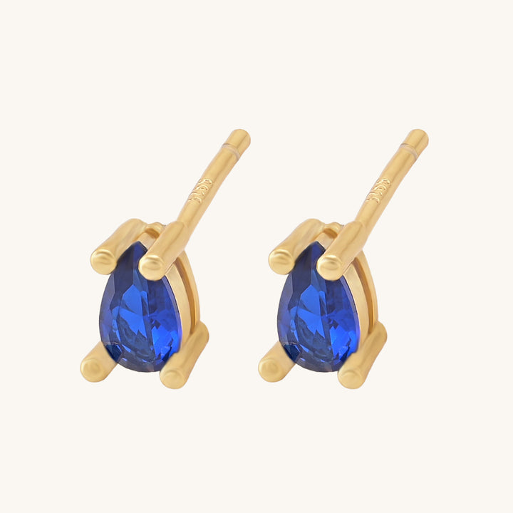 Shop Stone Drop Stud Earrings- 18k Gold Plated Palmonas-14