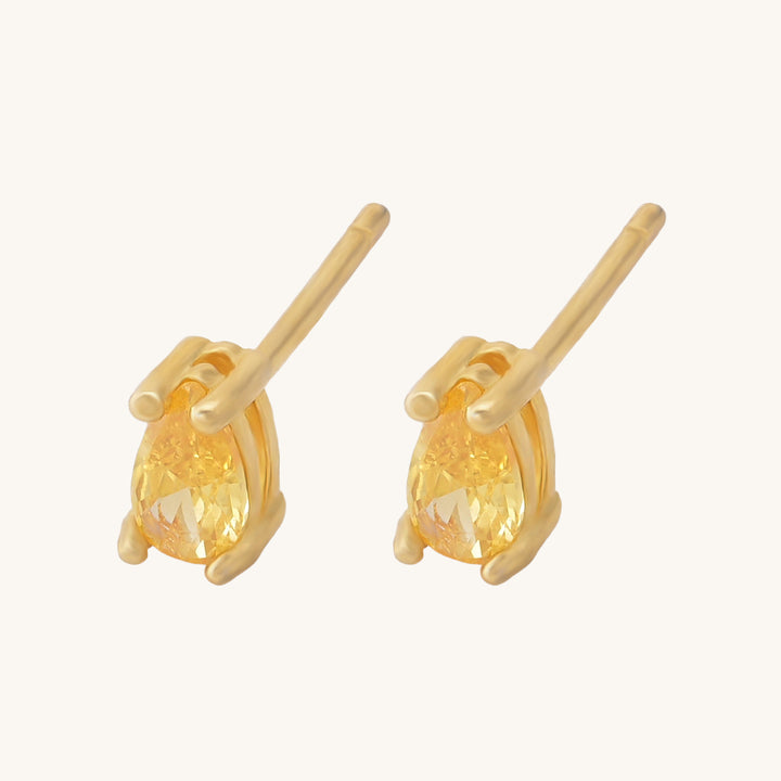 Shop Stone Drop Stud Earrings- 18k Gold Plated Palmonas-15