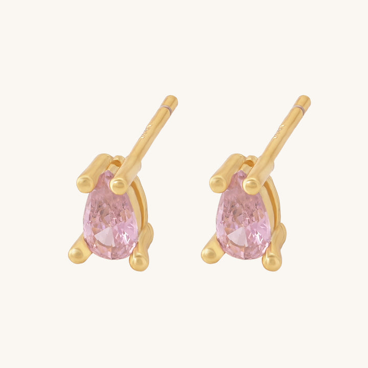 Shop Stone Drop Stud Earrings- 18k Gold Plated Palmonas-16