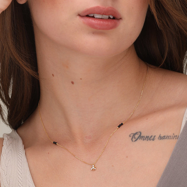 Ishaana Diamond Mangalsutra   | BIS Hallmarked | 18k Gold Vermeil