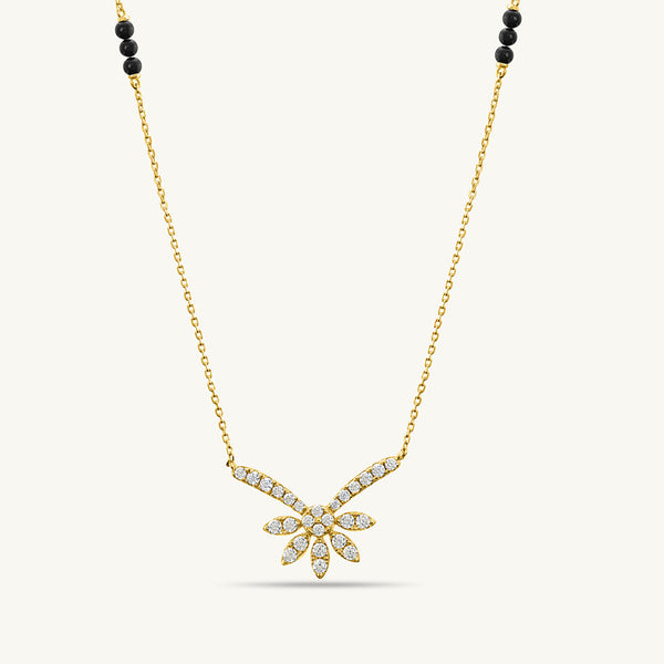 Yatee Diamond Mangalsutra  | BIS Hallmarked | 18k Gold Vermeil