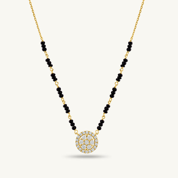 Ekansha Diamond Mangalsutra | BIS Hallmarked | 18k Gold Vermeil