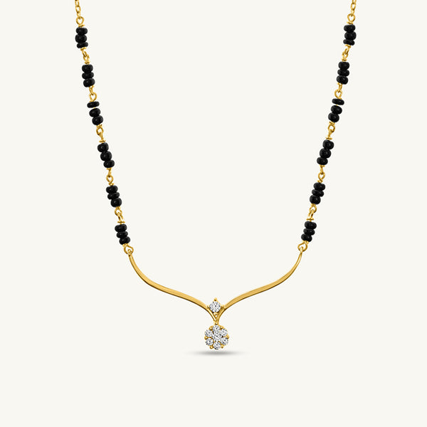 Niyati Diamond Mangalsutra | BIS Hallmarked | 18k Gold Vermeil