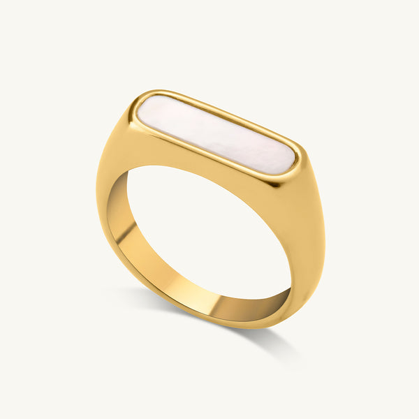 White Bar Ring