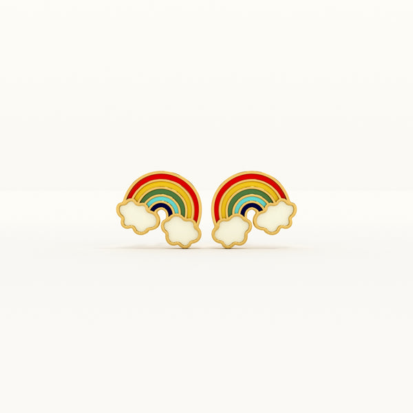 Rainbow Cloud 925 Silver Studs