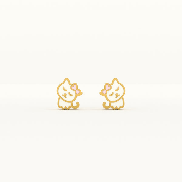 Sleeping Kitty 925 Silver Studs