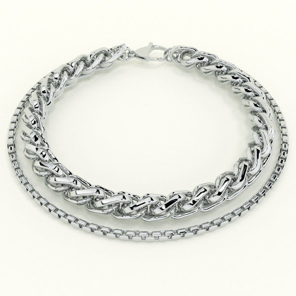 Layered Silver Bracelet