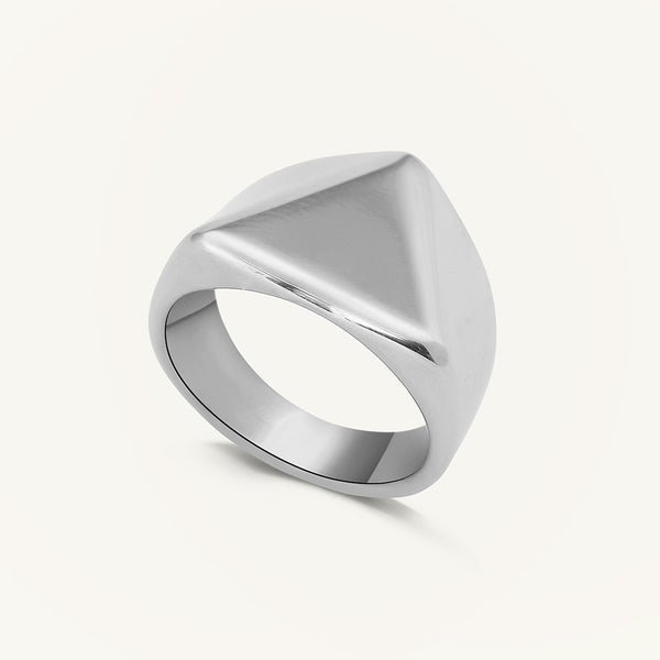 Silver Geometric Ring