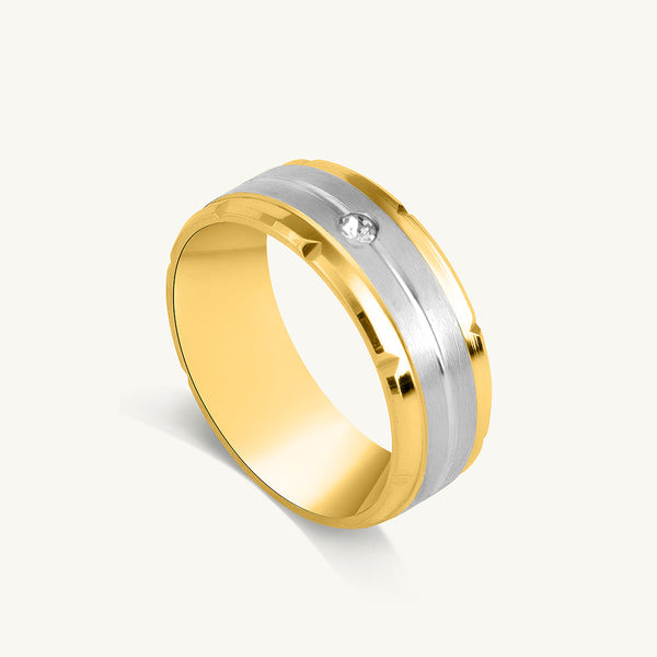 Splendid Gold Silver Band Ring