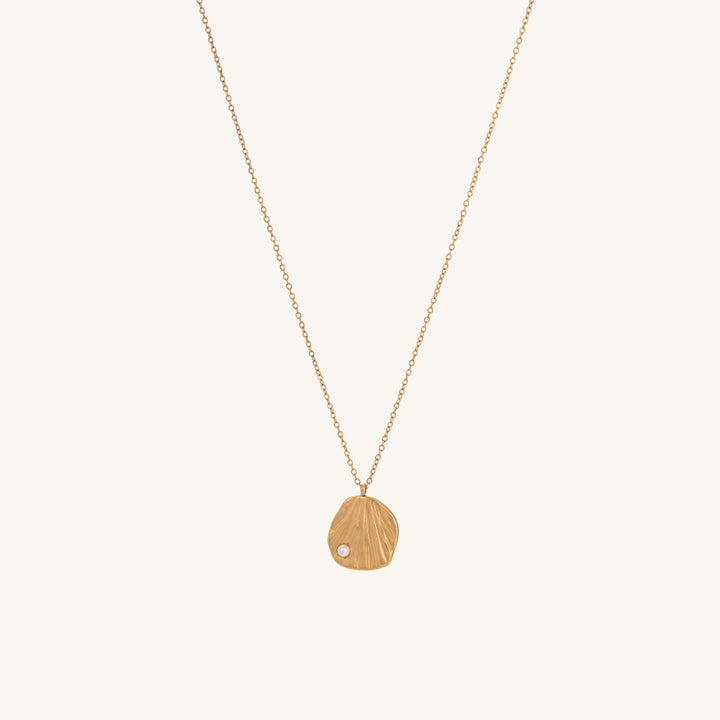 Shop Oyster With Tiny Pearl Necklace- 18k Gold Plated Palmonas-2
