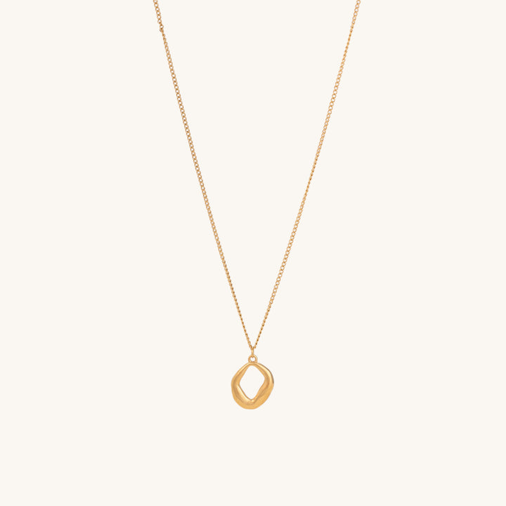 Shop Wobbly Square Necklace- 18k Gold Plated Palmonas-2