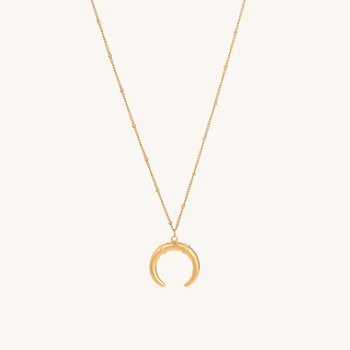 Shop Delicate Horn Necklace- 18k Gold Plated Palmonas-2