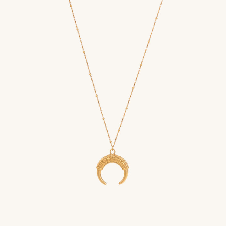 Shop Horn Meural Necklace- 18k Gold Plated Palmonas-2