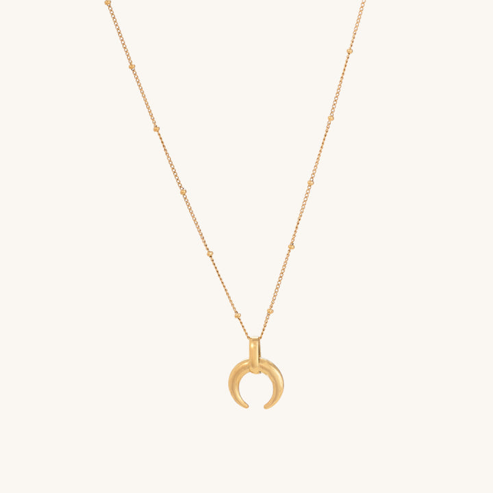 Shop Tiny Horn Necklace- 18k Gold Plated Palmonas-2