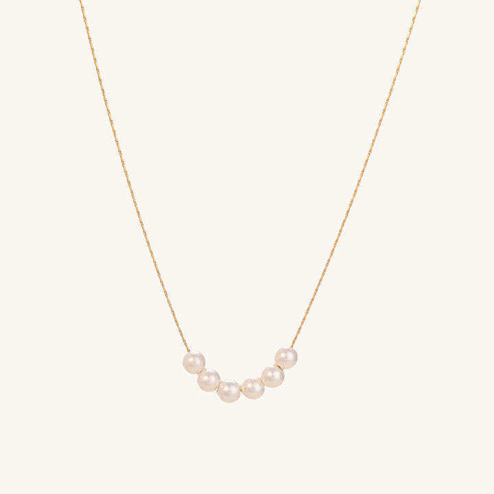 Shop Sakshee Mahesh loves Tiny Pearls Necklace- 18k Gold Plated Palmonas-4
