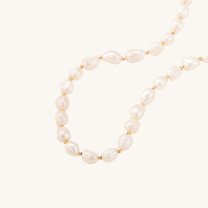Shop Bold & Beautiful Pearl Necklace- 18k Gold Plated Palmonas-2