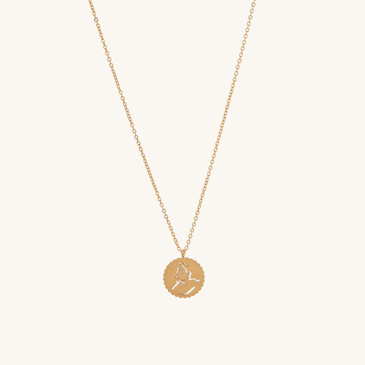 Shop Engraved Woman Necklace- 18k Gold Plated Palmonas-2