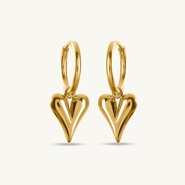 Swaying Heart Earrings