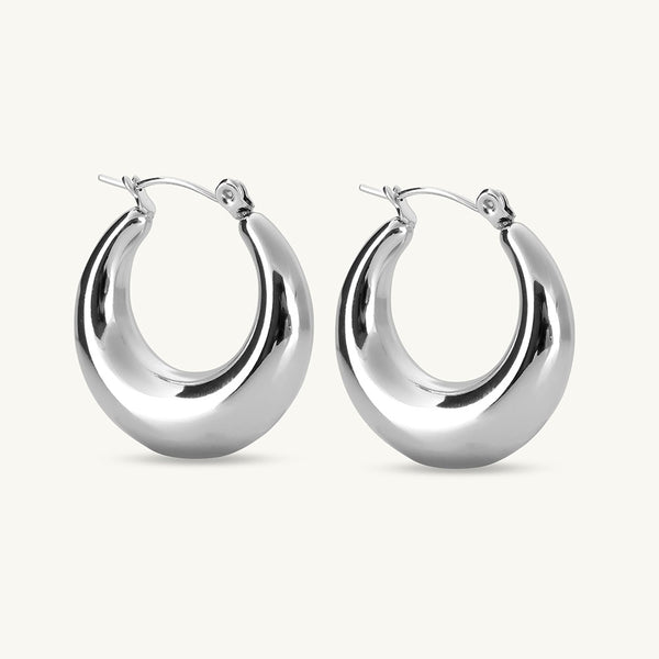 Sunburst Huggie Hoops| Silver