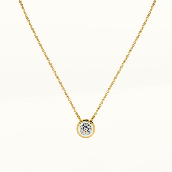 Single Solitaire 0.16 Carat Lab Grown Diamond Necklace