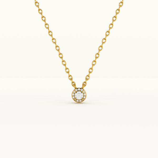 Dazzling Cluster 0.14 Carat Lab Grown Diamond Pendant Necklace