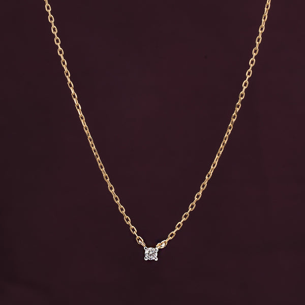 Solo Glow 0.06 Carat Lab Grown Diamond Pendant With Chain