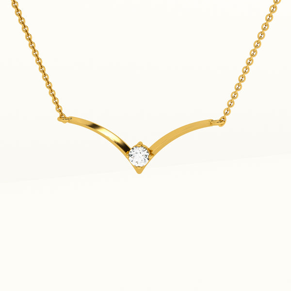 Vivid Glow 0.16 Carat Lab Grown Diamond ~ 14k Gold Pendant with Chain