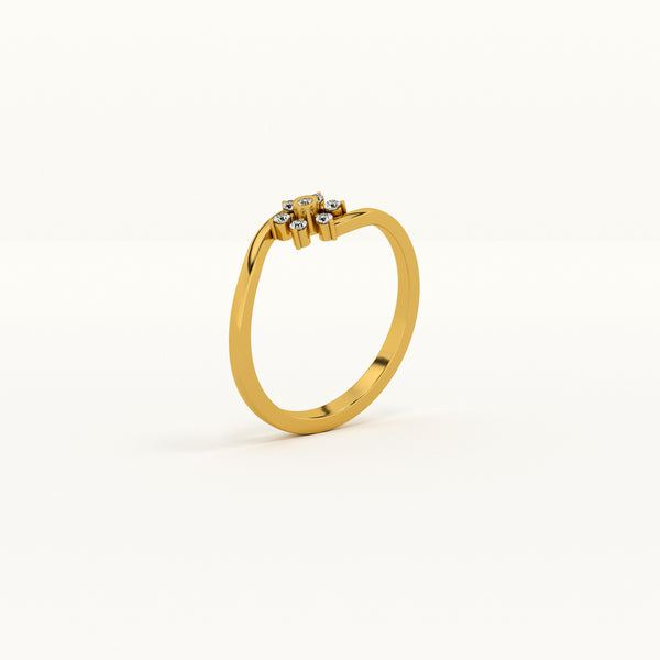 Dazzling Blossom 0.07 Carat Lab-Grown Diamond Ring