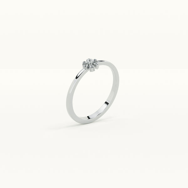 Daisy Charm 0.79 Carat Lab-Grown Diamond Silver Ring