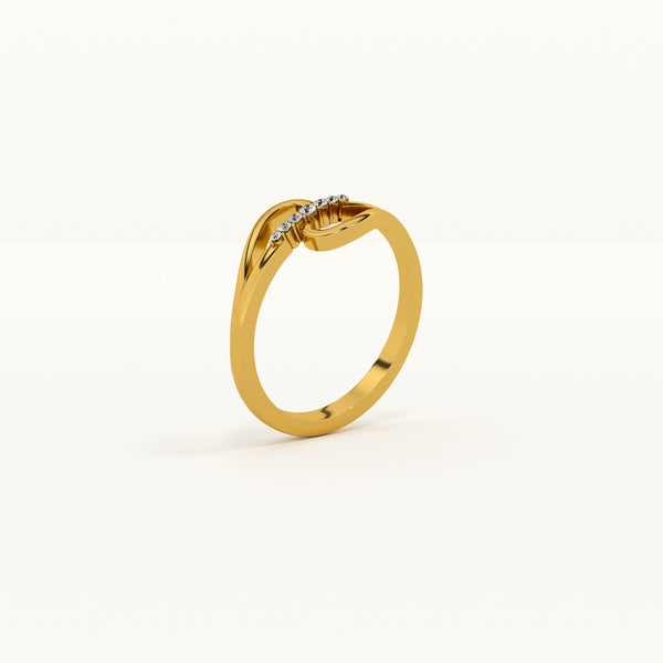 Graceful Curve 0.04 Carat Lab-Grown Diamond Ring