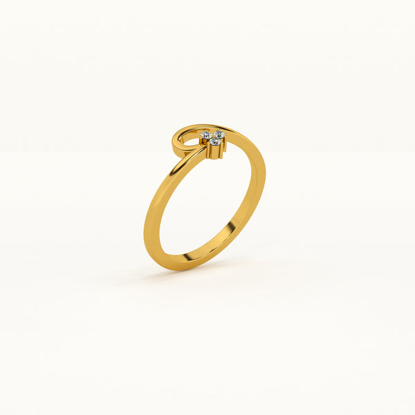 Golden Love 0.04 Carat Lab-Grown Diamond Ring