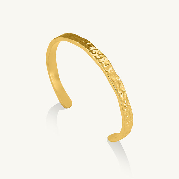 Textured Gold Cuff Bracelet
