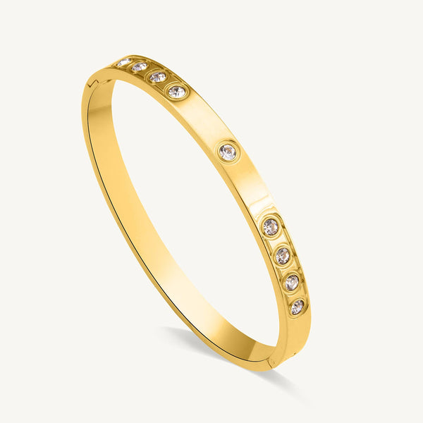 Round Diamond Bangle Bracelet