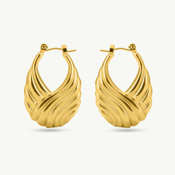 Boho Swirl Hoop Earring