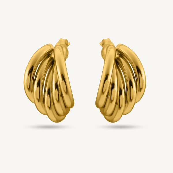Minimalist C Shape Stud Earrings
