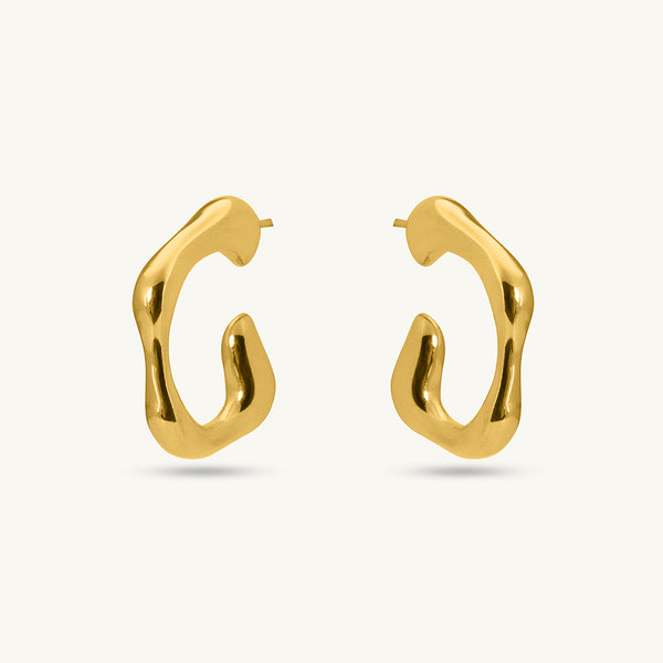 G Shape Hoop Earrings