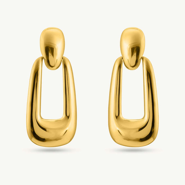 Rectangle Buckle Drop Earrings
