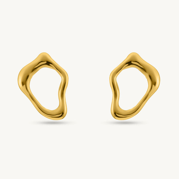 Irregular Wave Stud Earrings
