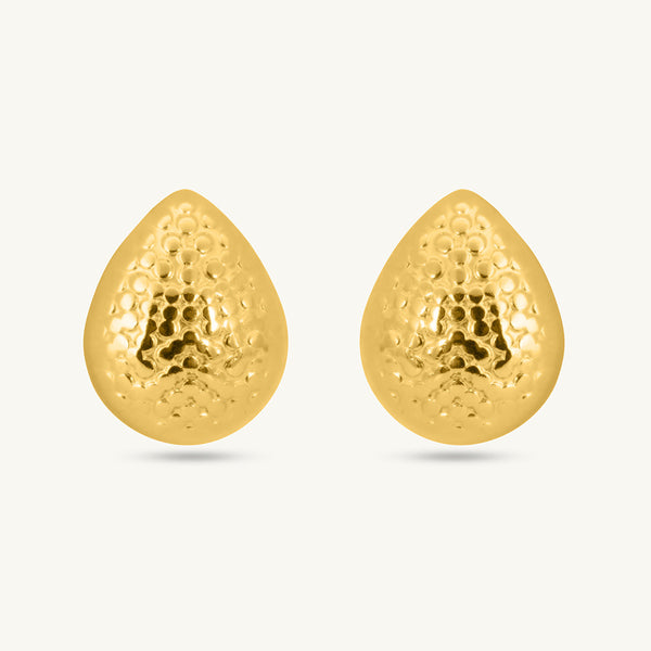 Textured Teardrop Stud Earrings