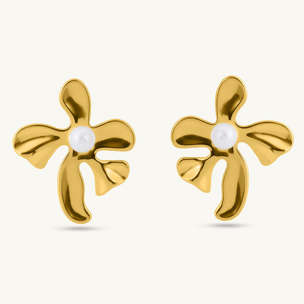 Flower Pearl Earrings