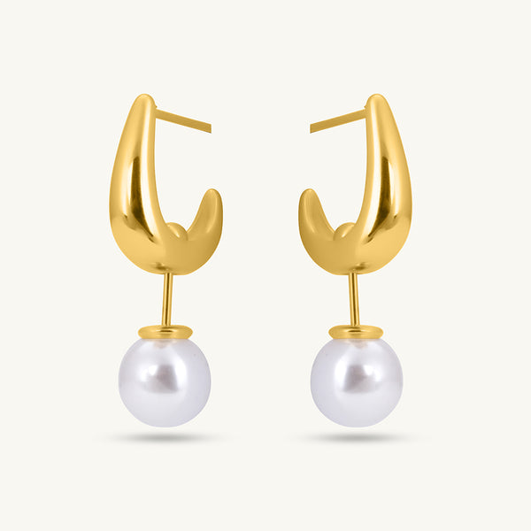 Pearl Moon Earrings
